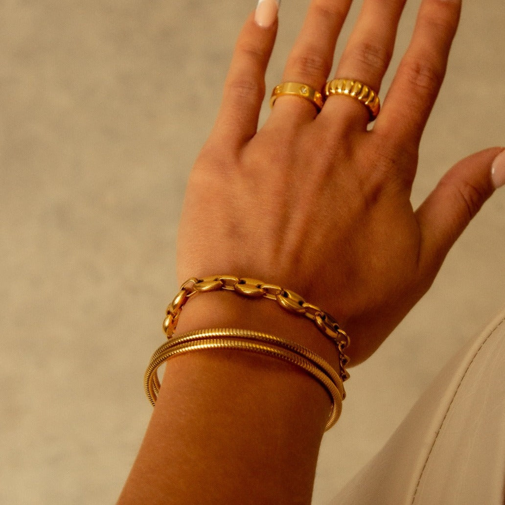 Bracelete Dourado Twister